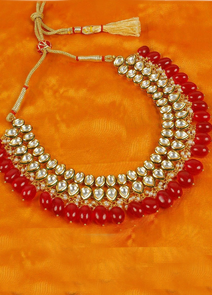 Red Alloy Jewellery Set