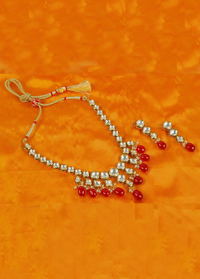 Red Alloy Jewellery Set