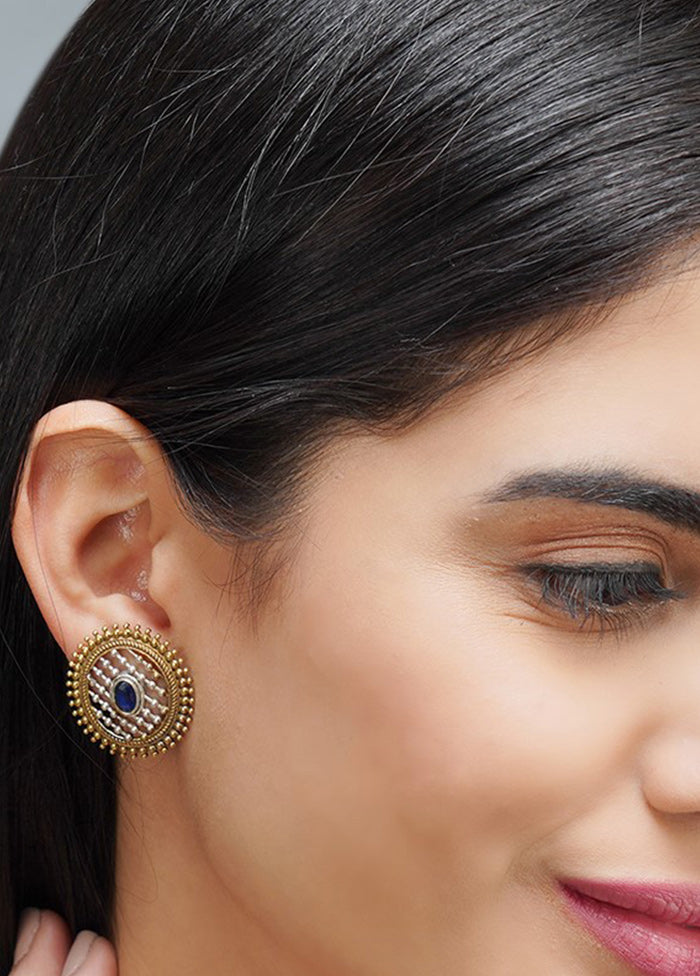 Unique Design Dual Tone Brass Earrings - Indian Silk House Agencies