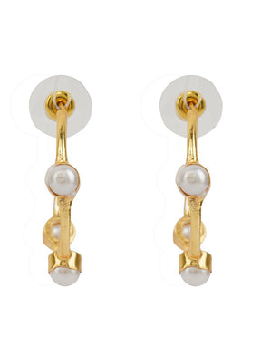 A Stunning Earrings In The Matt Gold Finish With Intricate Handcrafted Detailing - Indian Silk House Agencies