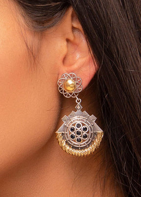 Dual Tone Handcrafted Brass Earrings - Indian Silk House Agencies