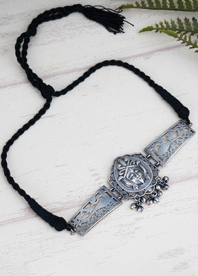 God Ghungroo Silver Tone Brass Necklace - Indian Silk House Agencies