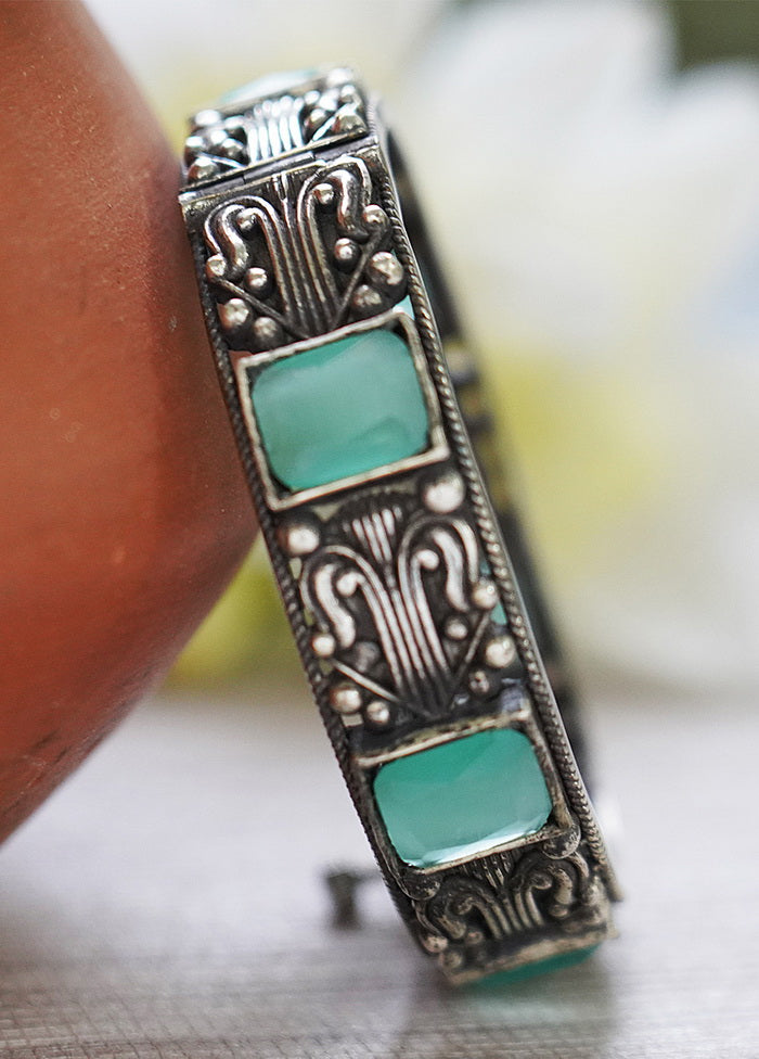 Handcrafted Silver Tone Brass Bangle - Indian Silk House Agencies