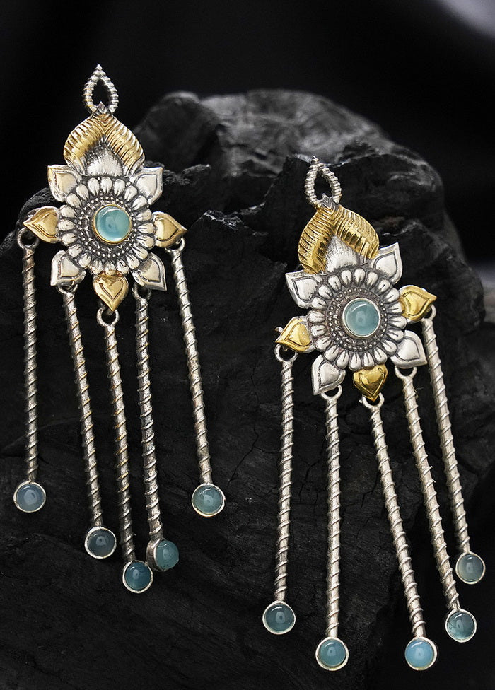 Dual Tone Brass Earrings - Indian Silk House Agencies