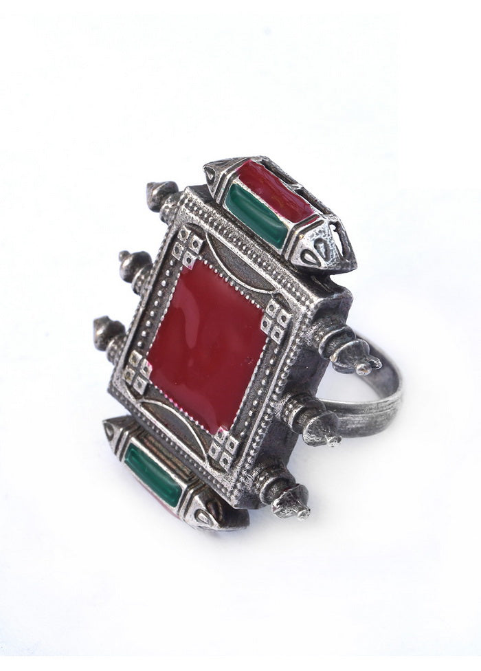 Silver Tone Brass Ring - Indian Silk House Agencies