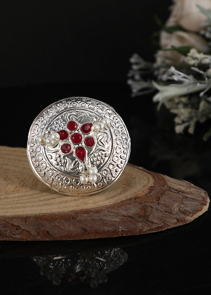 Silver Handcrafted Brass Ring - Indian Silk House Agencies