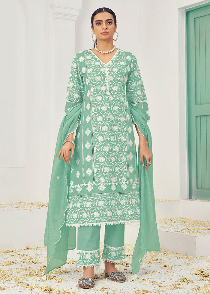 3 Pc Rama Pure Readymade Cotton Suit Set