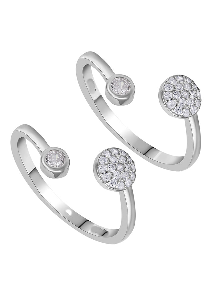 925 Sterling Silver Glossy Toe Rings