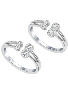 925 Sterling Silver Glossy Toe Rings