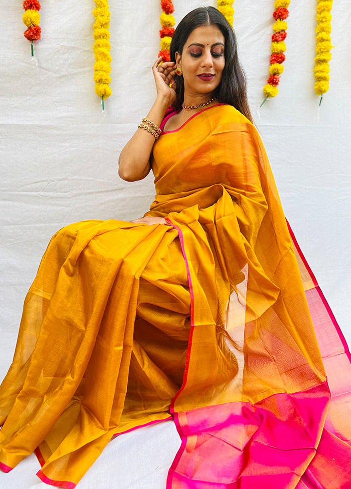 Golden Uppada Tissue Silk Woven Saree With Blouse - Indian Silk House Agencies