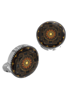 Black Alloy Gunmetal Finish Cufflinks - Indian Silk House Agencies