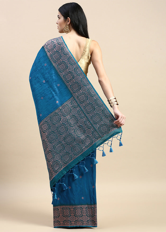 Firoza Banarasi Silk Saree With Blouse Piece