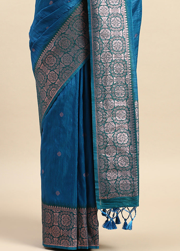 Firoza Banarasi Silk Saree With Blouse Piece