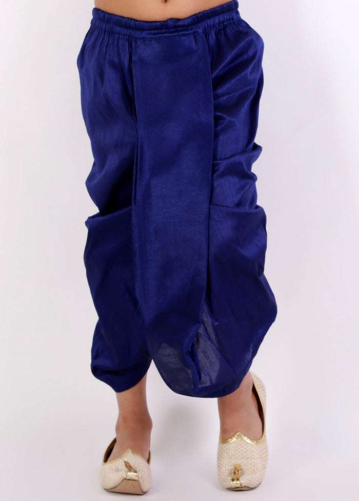 Blue Ready To Wear Silk Dhoti Pant - Indian Silk House Agencies