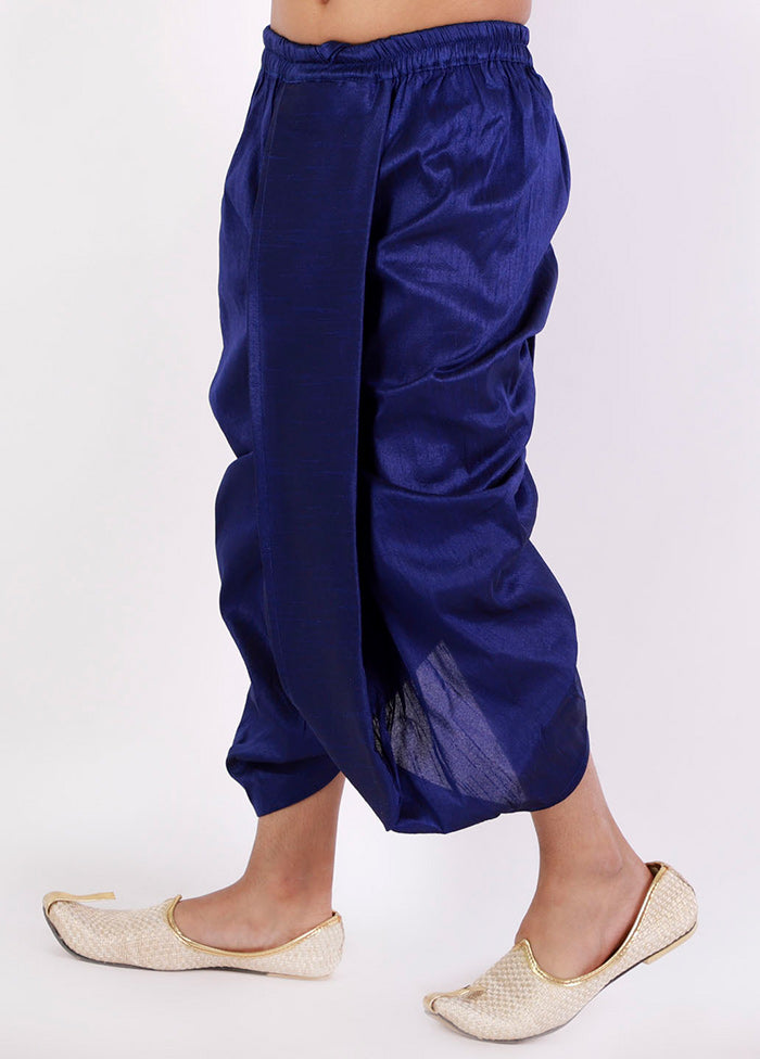 Blue Ready To Wear Silk Dhoti Pant - Indian Silk House Agencies