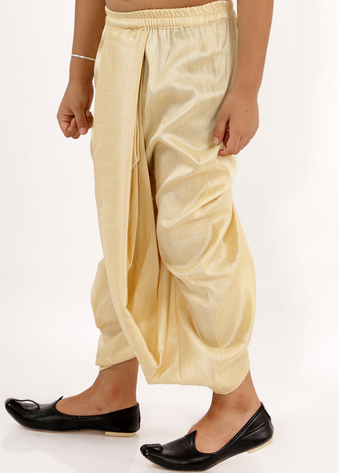 Gold Ready To Wear Silk Dhoti Pant