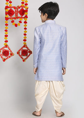 Lavender Festive Silk Kurta Pajama Set - Indian Silk House Agencies