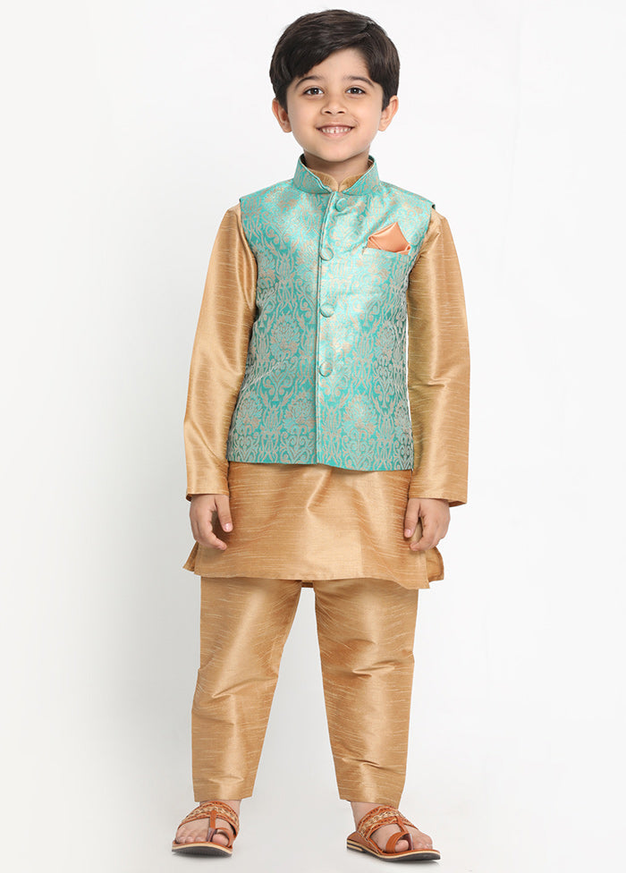 Green Silk Ethnic Jacket - Indian Silk House Agencies