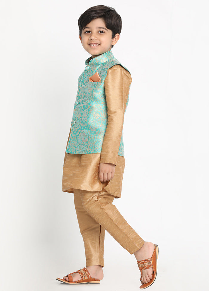 Green Silk Ethnic Jacket - Indian Silk House Agencies