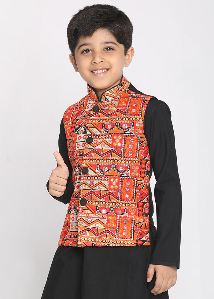 Multicolored Silk Ethnic Jacket