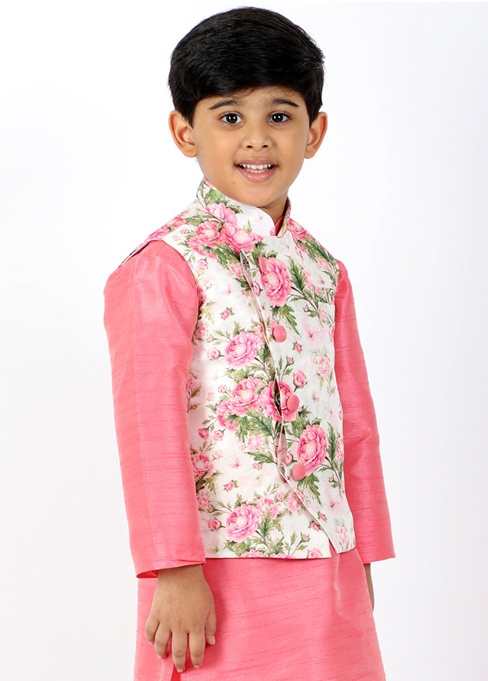 Pink Silk Ethnic Jacket