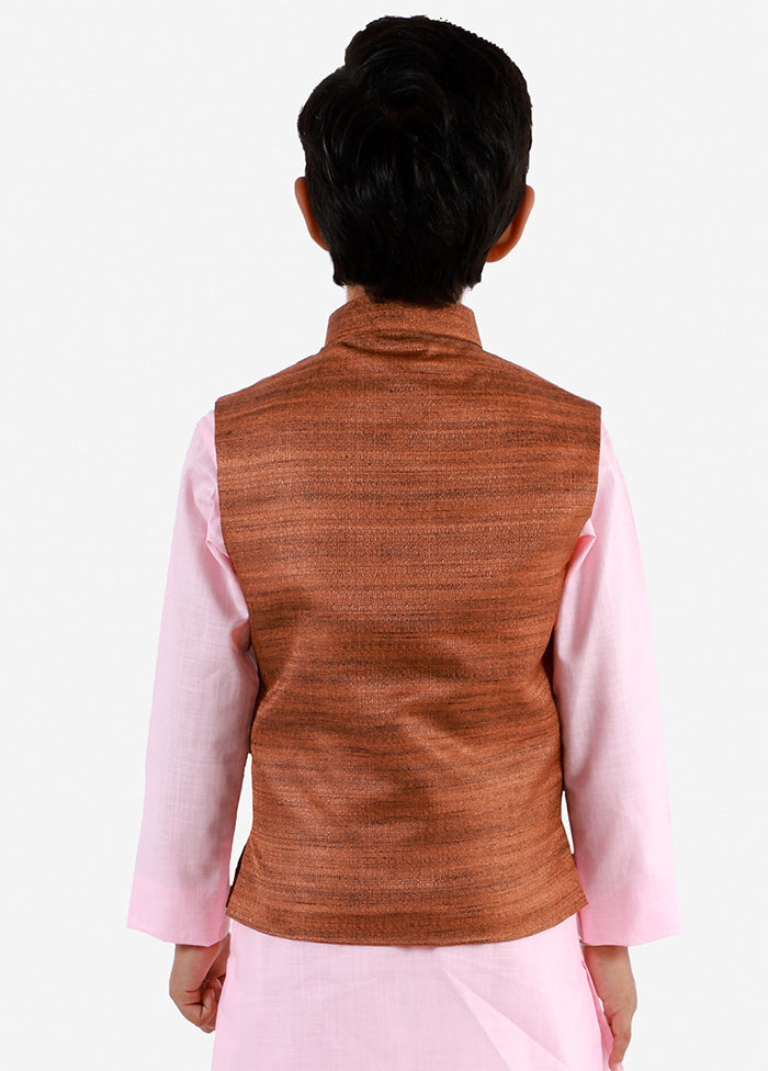 Brown Silk Ethnic Jacket