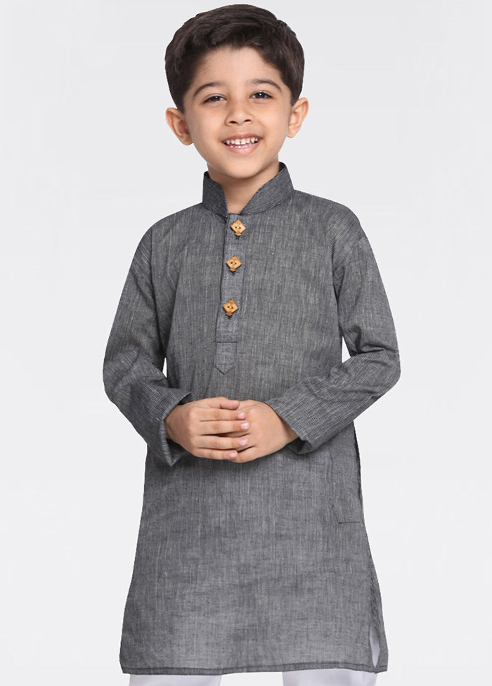 Grey Cotton Kurta