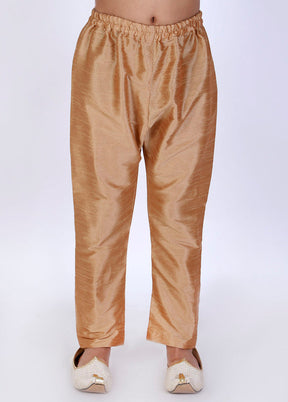 Gold Ready To Wear Silk Pant - Indian Silk House Agencies