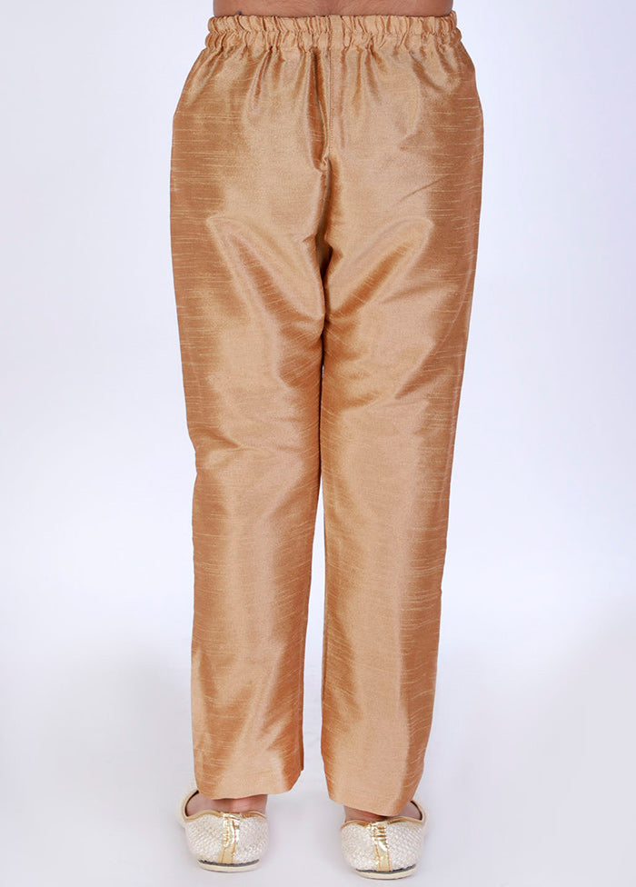 Gold Ready To Wear Silk Pant - Indian Silk House Agencies
