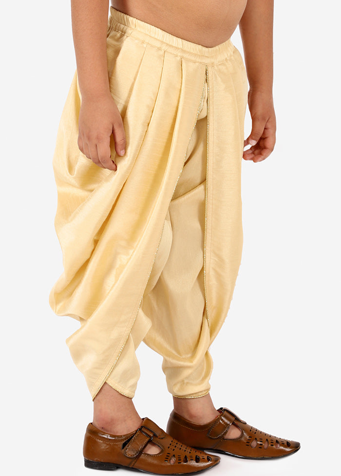 Gold Ready To Wear Silk Dhoti Pant