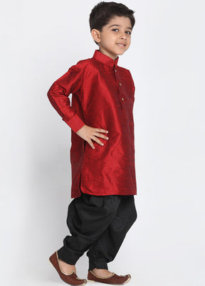 Maroon Festive Silk Kurta Pajama Set - Indian Silk House Agencies