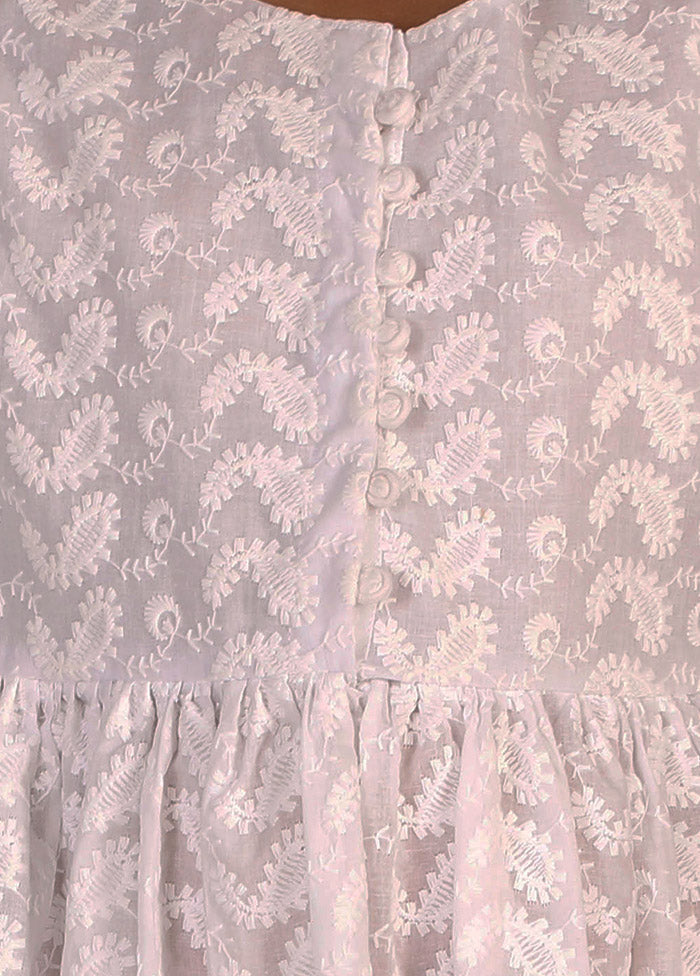 White Pure Cotton Indian Dress