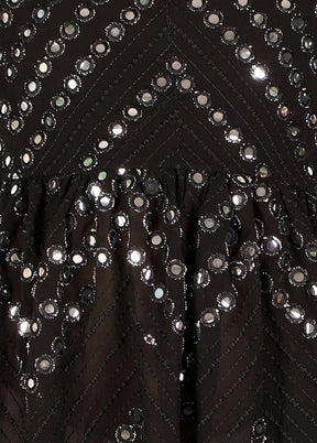 Black Georgette Indian Dress - Indian Silk House Agencies