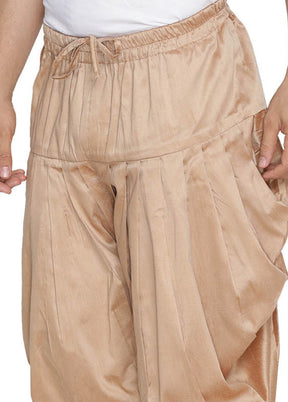 Rose Gold Cotton Solid Dhoti - Indian Silk House Agencies