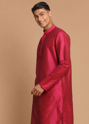 2 Pc Magenta Cotton Kurta Pajama Set VDVAS30062026 - Indian Silk House Agencies