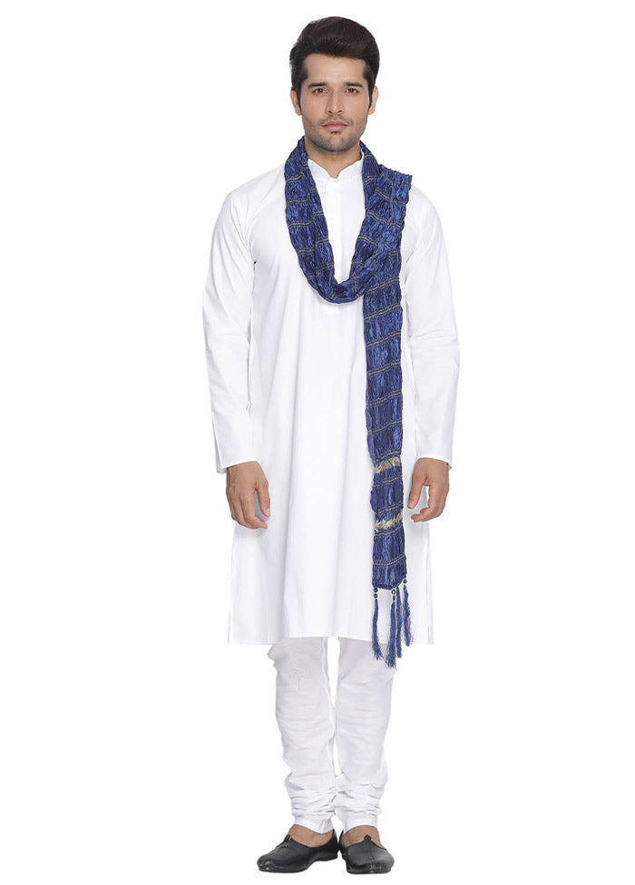 3 Pc White Cotton 3 Pc Ethnic Wear VDVAS30062277 - Indian Silk House Agencies