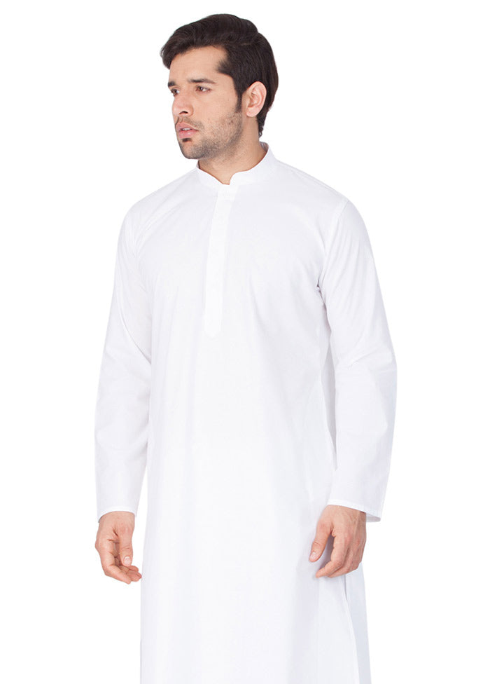 2 Pc White Cotton Kurta Pajama Set VDVAS30062024 - Indian Silk House Agencies
