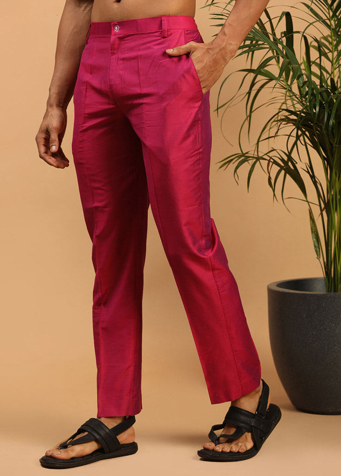 Pink Viscose Solid Pajama - Indian Silk House Agencies