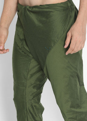 Green Viscose Solid Pajama - Indian Silk House Agencies