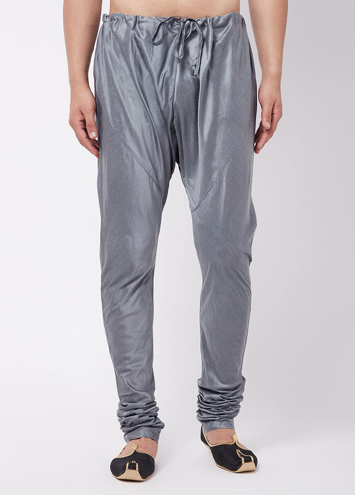Grey Viscose Solid Pajama - Indian Silk House Agencies