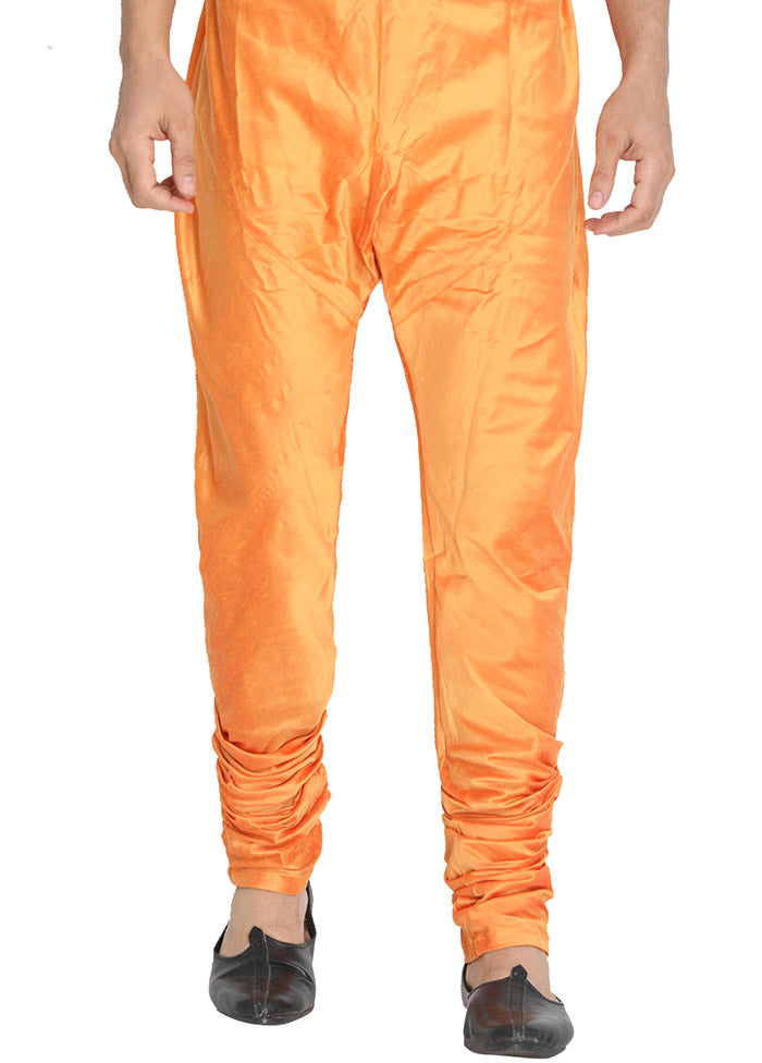 Orange Cotton Solid Pajama - Indian Silk House Agencies