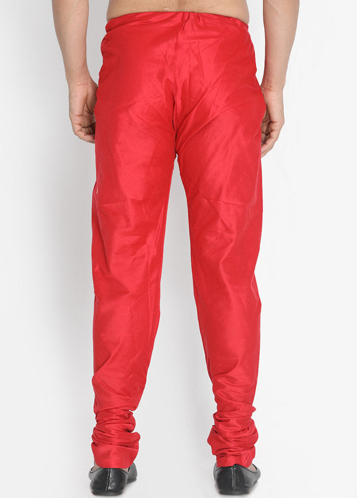 Red Cotton Solid Pajama - Indian Silk House Agencies