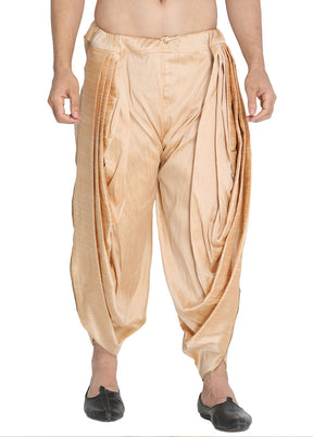 Rose Gold Dupion Silk Solid Dhoti