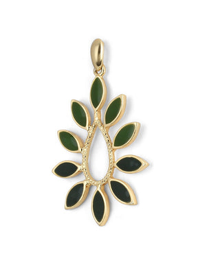Estelle Green Leafy Earring - Indian Silk House Agencies