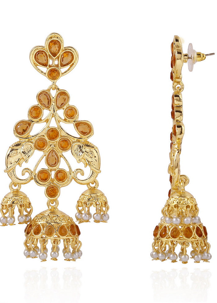 Estelle Stylish Fancy Party Wear Kundan Earrings - Indian Silk House Agencies