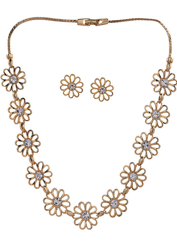 Estelle Kundan Mirror Long Necklace Set - Indian Silk House Agencies