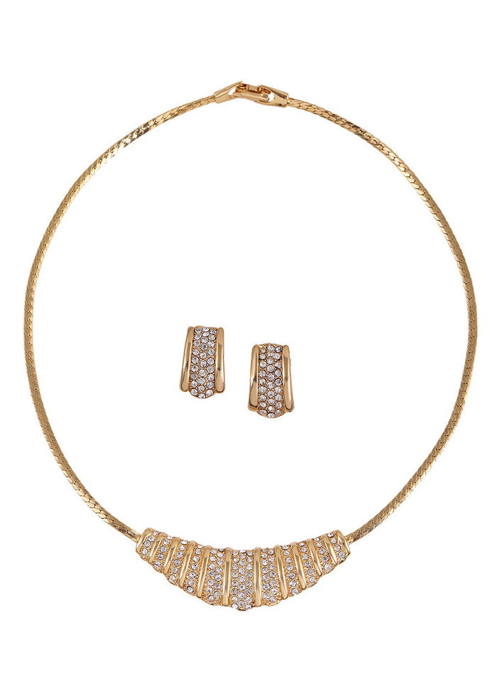 Estelle Contemporary AD Diamonds Necklace Set - Indian Silk House Agencies