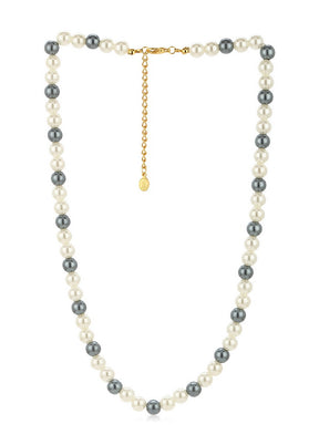 Estelle Single Line Flux Pearl Necklace - Indian Silk House Agencies