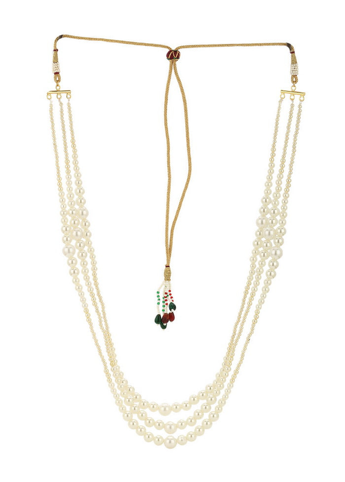 Estelle Three Line Pearl Necklace - Indian Silk House Agencies