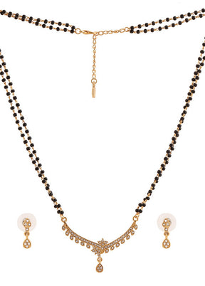 Estele 24 Kt Gold Plated Heavenly Mangalsutra Necklace Set - Indian Silk House Agencies
